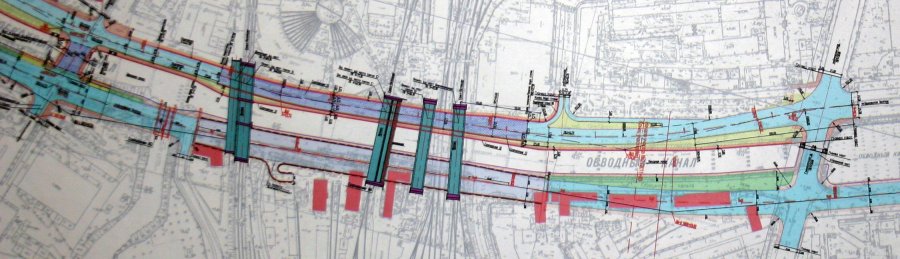 Схема реконструкции участка от Новокаменного моста до Атаманского моста