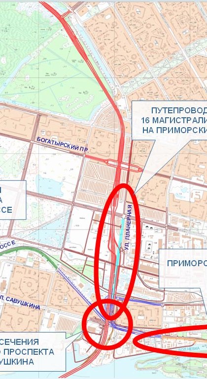 Схема участка ЗСД в Приморском районе